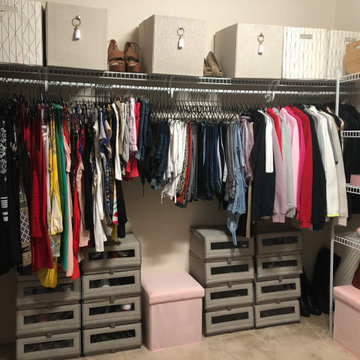 Organized Hers Master Closet