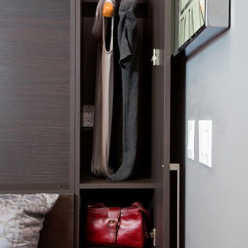 Shadow Oak Zoom-Room Murphy Bed with a side closet