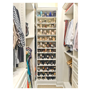 Shoe Organization in a Closet | Organized Living Classica in Bisque ...