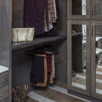 Shower, Flooring, & Vanity