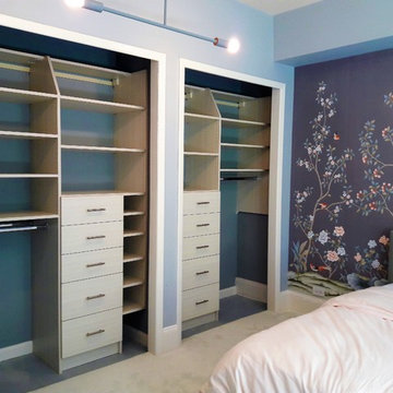 Side by Side reach-in bedroom closets