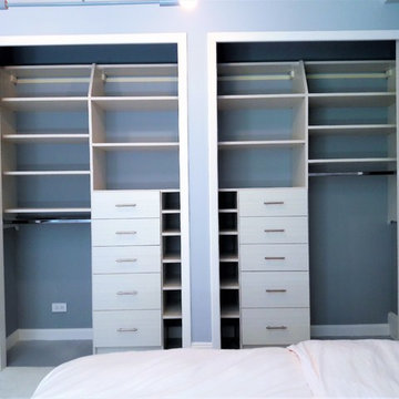 Side by Side reach-in bedroom closets