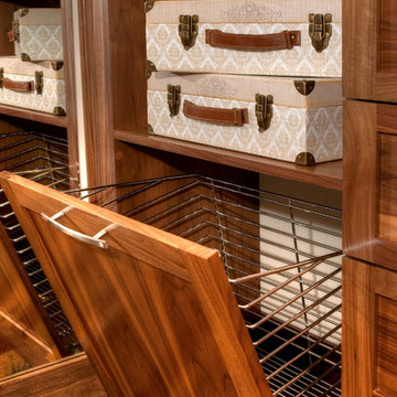 Stained Walnut Master Closet