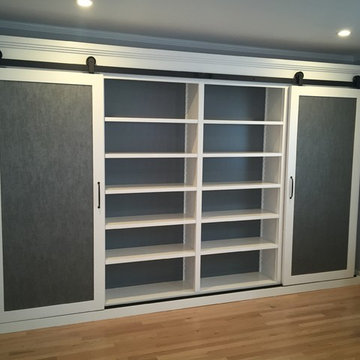 Storage Cabinet with Sliding Barn Doors