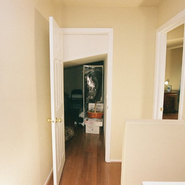 Storage Space Built Under Sloped Ceiling