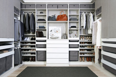 Example of a trendy closet design in Vancouver
