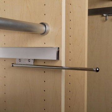Telescoping Valet Rod for Custom Closet Organizer System
