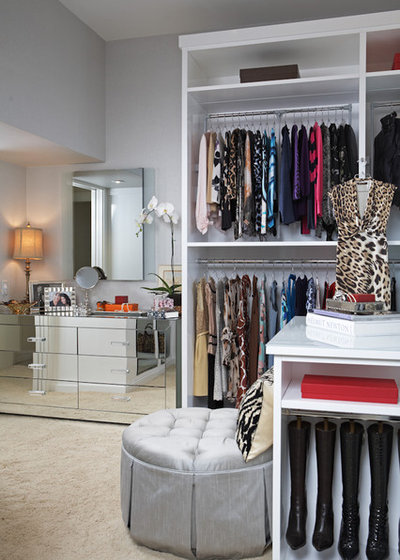 Transitional Wardrobe by Lisa Adams, LA Closet Design