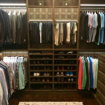 Traditional & Luxurious Men's Master Bedroom Walk-In Closet