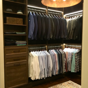 Traditional & Luxurious Men's Master Bedroom Walk-In Closet