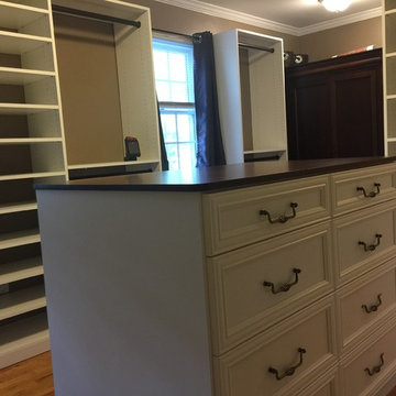 Traditional Style  Walk-in Closet with Island (Upper Saddle River,NJ)