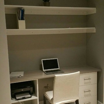 Turn a closet into a desk in Battery Park, NYC