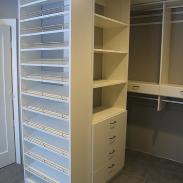 Walk-in bedroom closets (white)