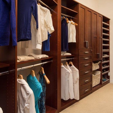 Walk In Closet in Hart Mountain Cherry with Shaker Fronts