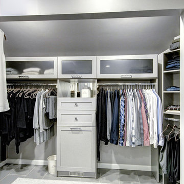 Walk-In Closet With Slanted Ceilings