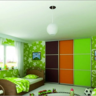 Ispirazione per armadi e cabine armadio contemporanei di medie dimensioni con moquette