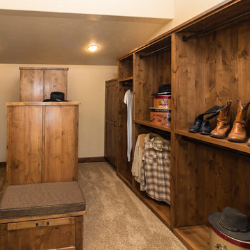 Water tower inspired home master closet