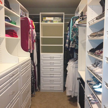 White cabinet closet remodel