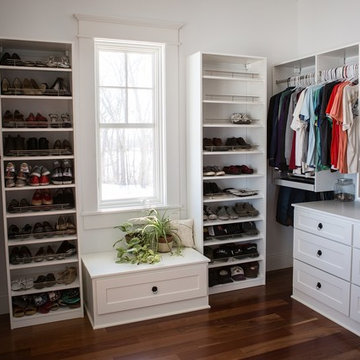 White Closet with Built-Ins