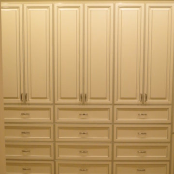 White Master Closet with Van Dyke Glaze in Destin, Florida