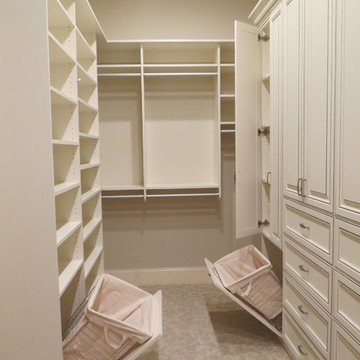 White Master Closet with Van Dyke Glaze in Destin, Florida