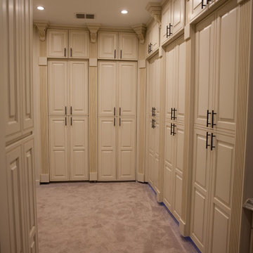 Yes, this is a closet and yes there is a hidden laundry room