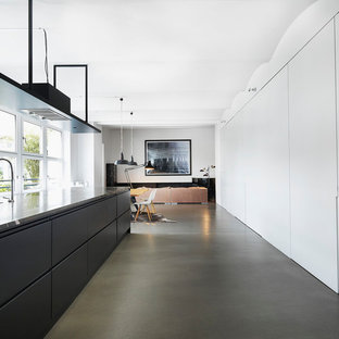 Modelo de cocina de microcemento con microcemento