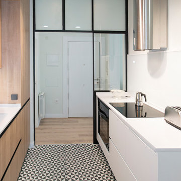Cocina Blanca y Madera