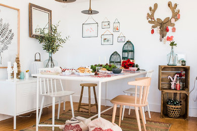 Photo of a scandi dining room in Madrid.