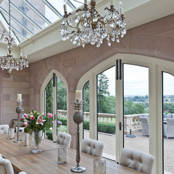 This orangery creates a classy dining room with spectacular views i