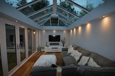 This is an example of a contemporary conservatory in Cheshire.