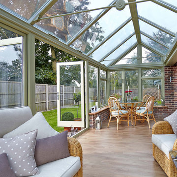 Conservatory: Regency-style in sage green timber