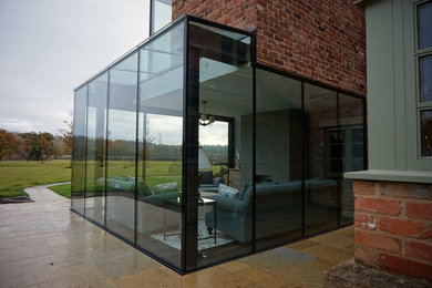 Contemporary conservatory in West Midlands.