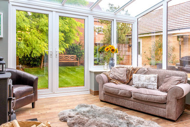 Inspiration for a modern conservatory in Hertfordshire.