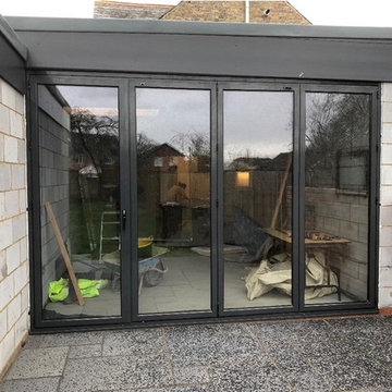 Various projects of 4m Bifold doors installation under M25 Area