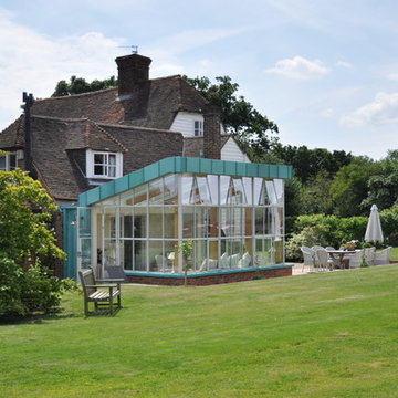 YES Glazing Solutions Crittall Conservatory with Atlas Roof and pre-aged copper