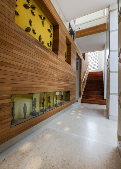 Contemporary Corridor by Gaurav Roy Choudhury Architects