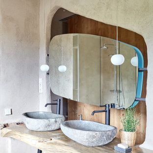 75+ Mediterrane Badezimmer mit offener Dusche Ideen & Bilder - Dezember