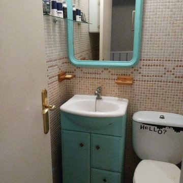 Mueble de baño pintado con chalk paint