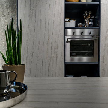 Marble look modern kitchen