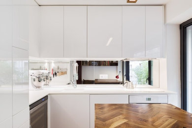 Kitchen - contemporary kitchen idea in Paris