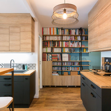 Appartement rénové à Jouy-en-Josas - cuisine contemporaine