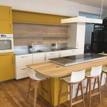 Cuisine contemporaine Bois et Couleurs