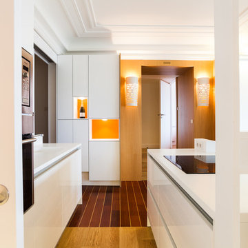 Cuisine contemporaine - Rénovation d'un appartement