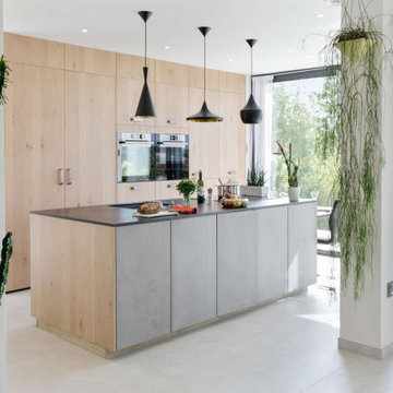 Cuisine minimaliste et chaleureuse