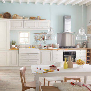 75 Most Popular Shabby Chic Style Kitchen With Cement Tile Splashback Design Ideas For September 2020 Stylish Shabby Chic Style Kitchen With Cement Tile Splashback Remodeling Pictures Houzz Au