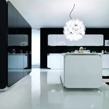 HI-MACS® dans la cuisine IT-IS par Euromobil, designée par Simone Micheli en HI-