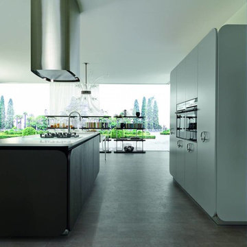 HI-MACS® dans la cuisine IT-IS par Euromobil, designée par Simone Micheli en HI-