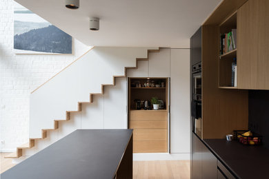 Design ideas for a contemporary kitchen in Brussels.