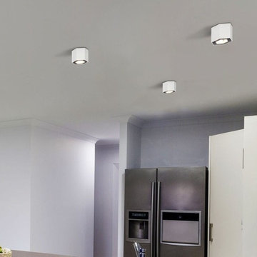 Luminaires pour la cuisine : Plafonnier, Hexo, blanc, Ø12,7cm - Wever-Ducre